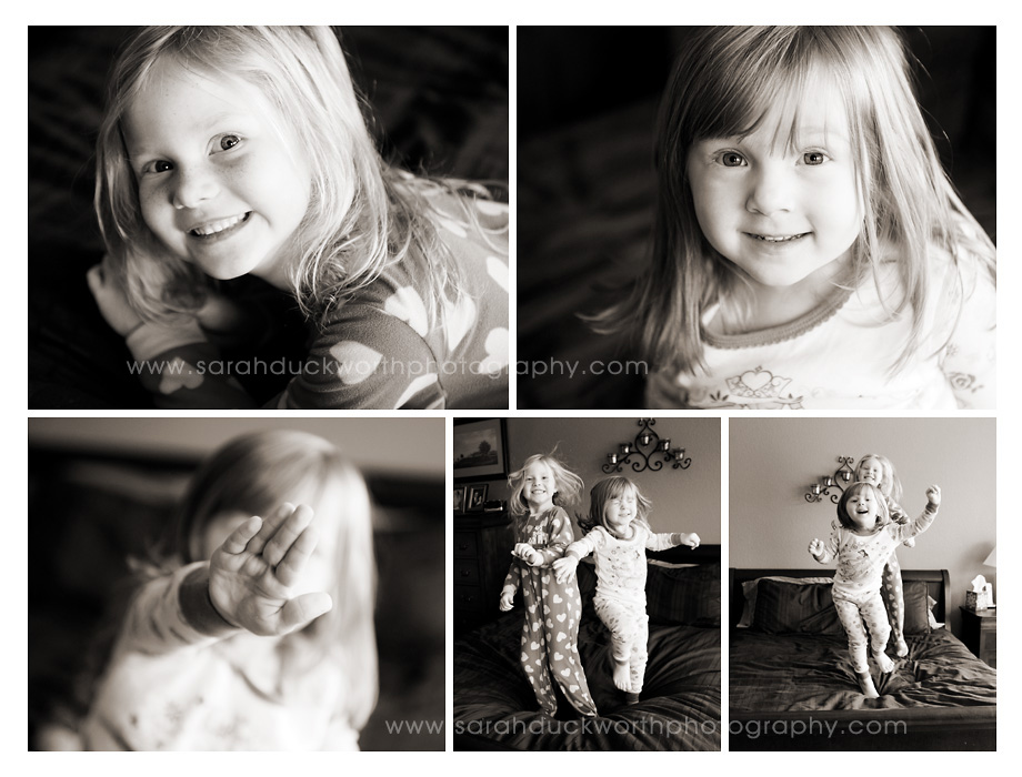 Girls Jumping on the Bed Jumping Laughing Photography