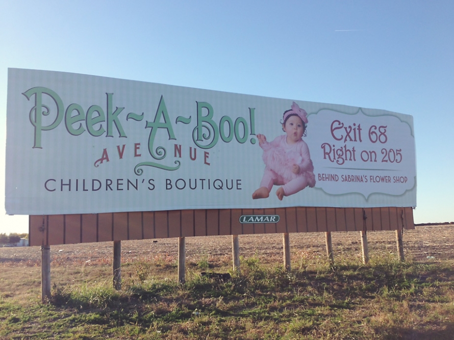 Peek-A-Boo Avenue Billboard