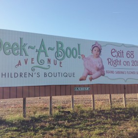 Peek-A-Boo Avenue Billboard