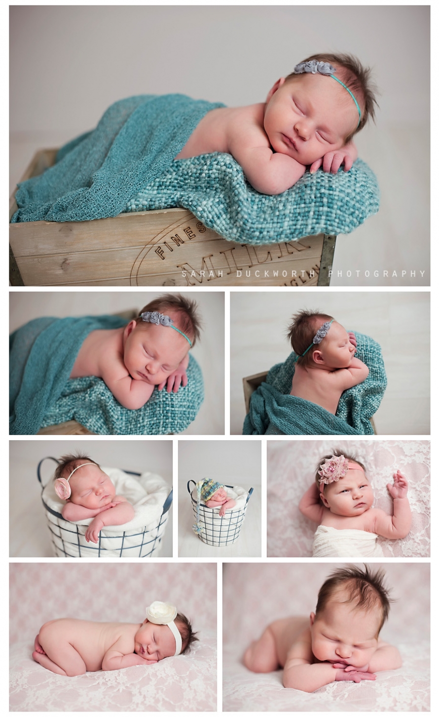 Newborn Baby Girl in the Studio