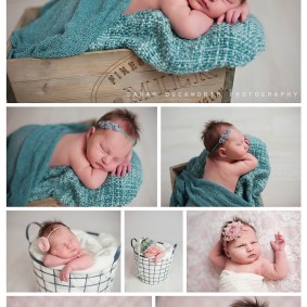 Newborn Baby Girl in the Studio